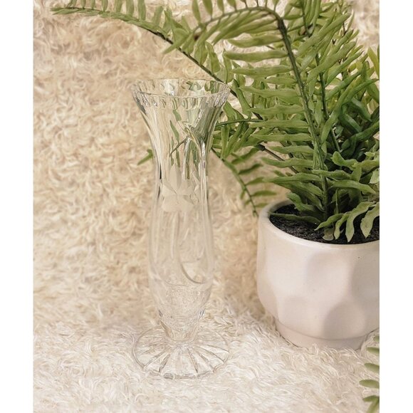 Vintage Crystal Bud Vase - Picture 13 of 13
